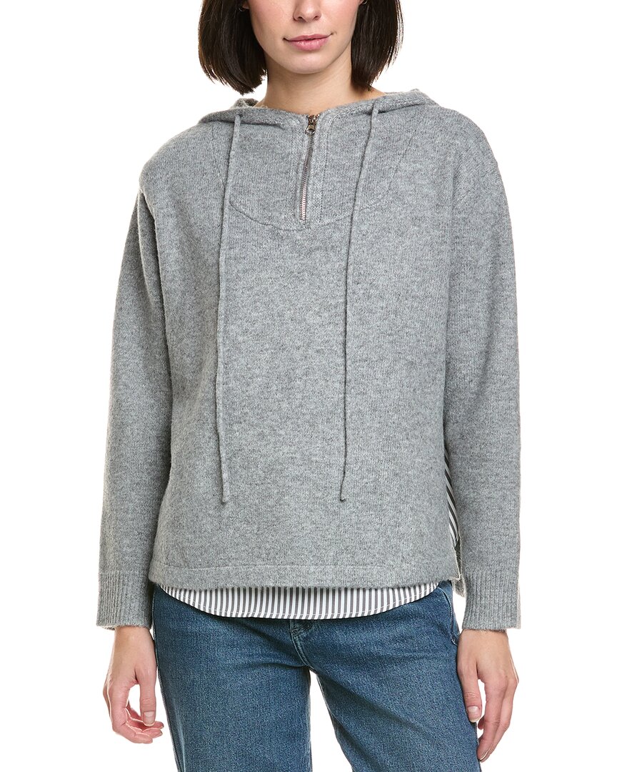 Gracia Wool-blend Hoodie In Gray