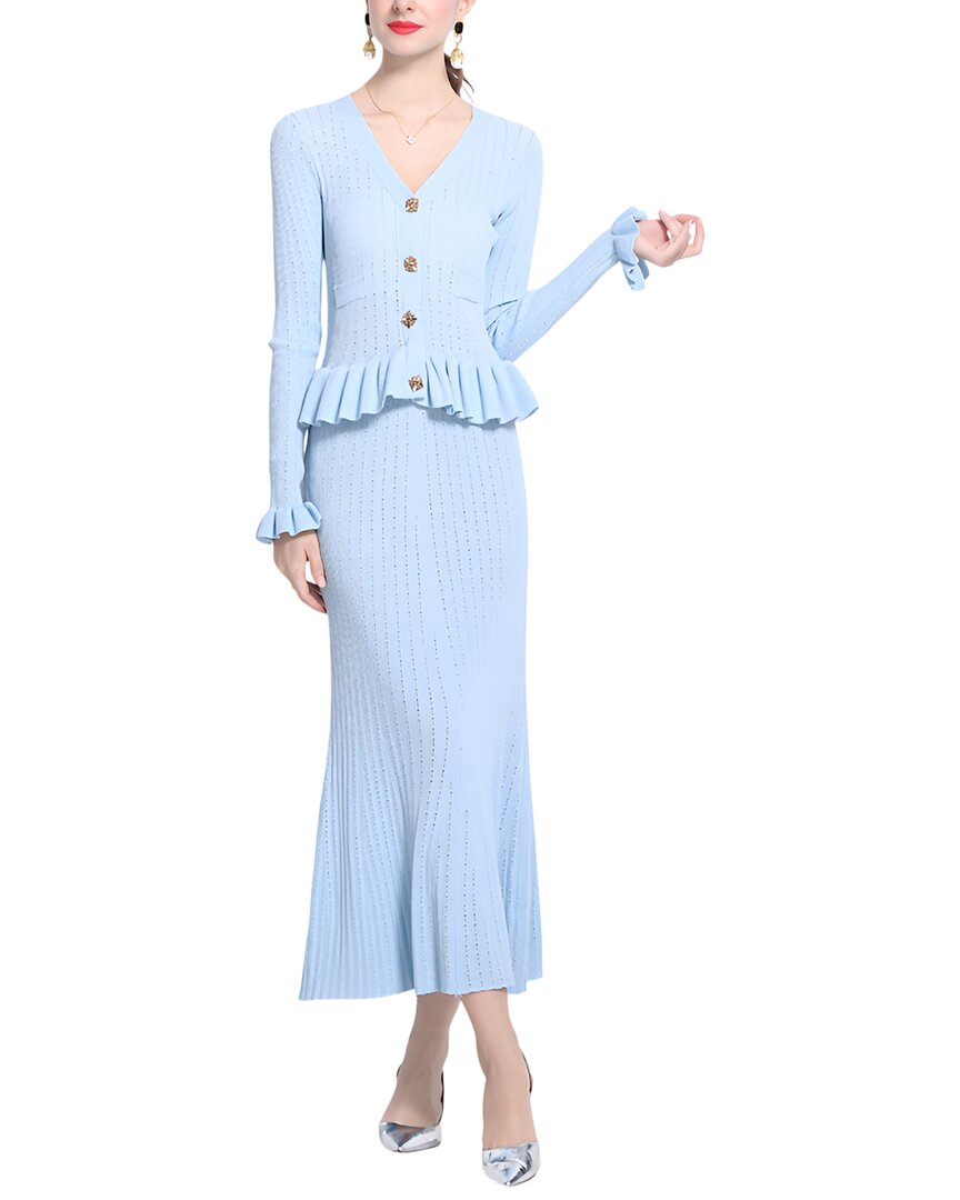 Dza Day Dress In Blue