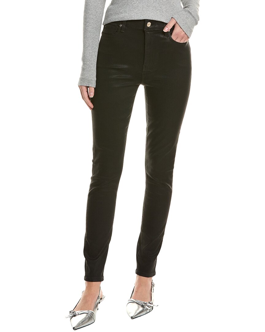 Frame Denim The Alix Black Coated Skinny Jean In Multi