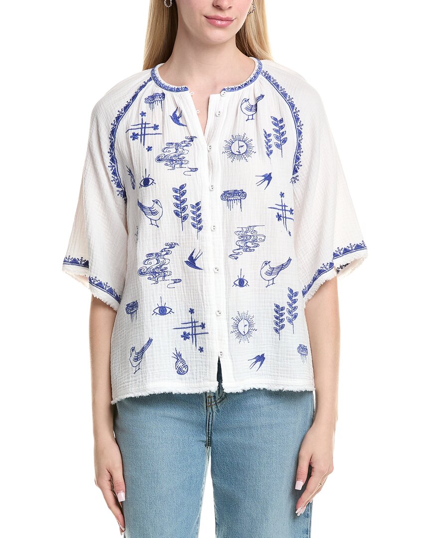 Johnny Was Megara Blouse In Blue