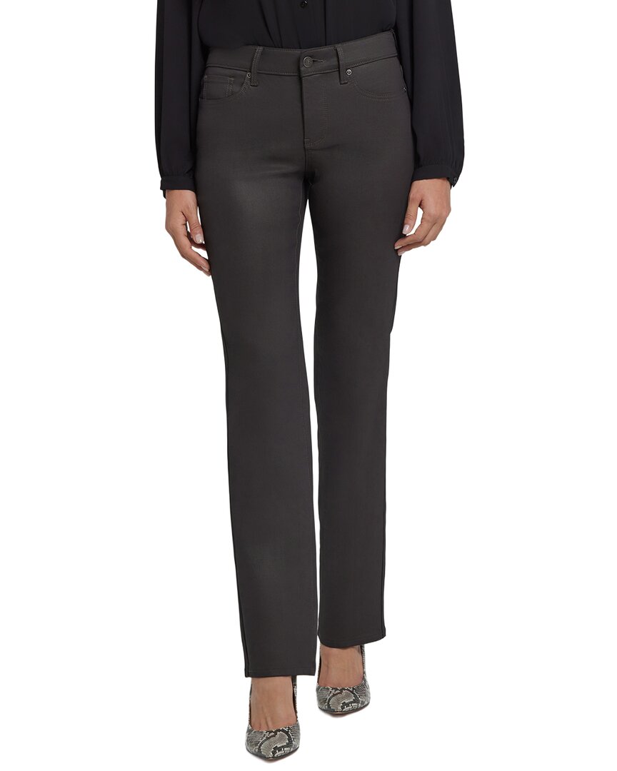 Nydj Marilyn Vintage Barnwood Coated Straight Leg Jean In Animal Print