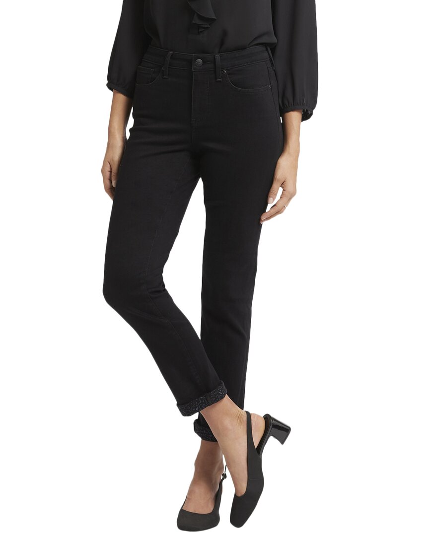 Nydj Sheri Black Rinse Ankle Crop Jean In Black