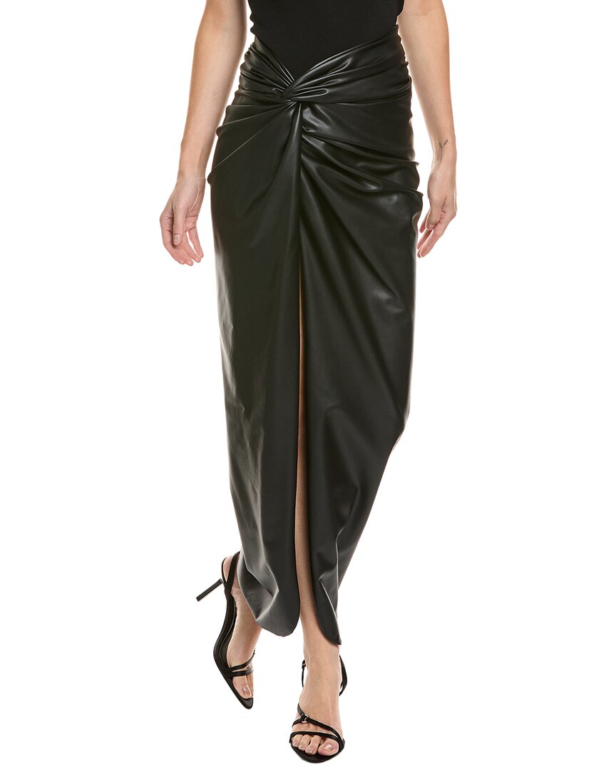 Lapointe Faux Leather Sarong In Black