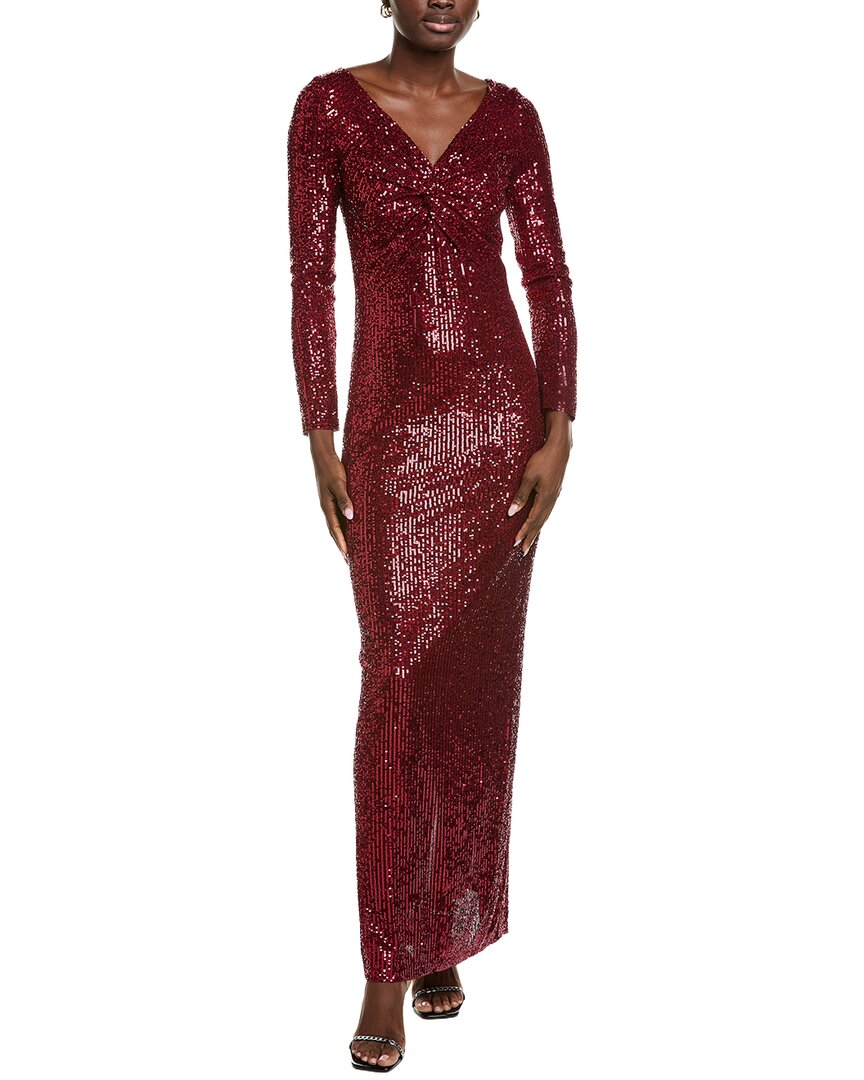 St John St. John Twist Gown In Red