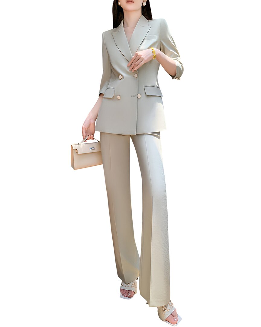 Vincent 2pc Blazer & Pant Set In Neutral