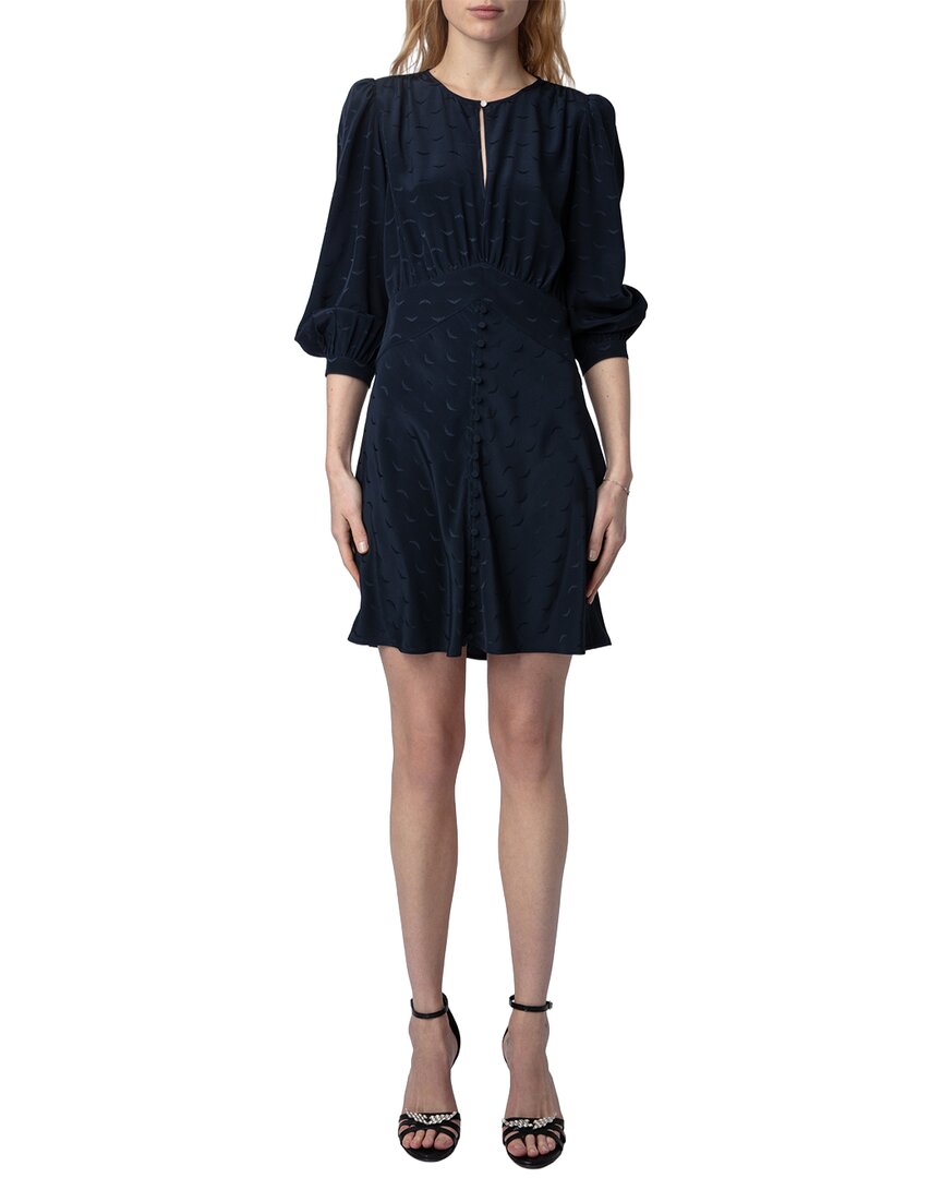 Zadig & Voltaire Rhodri Jac Wings Dress In Blue