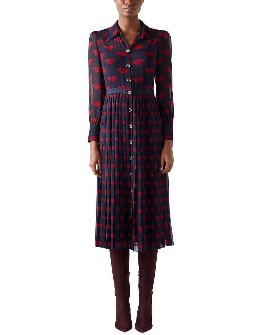 Lk Bennett Tallis Lips Dress In Multi