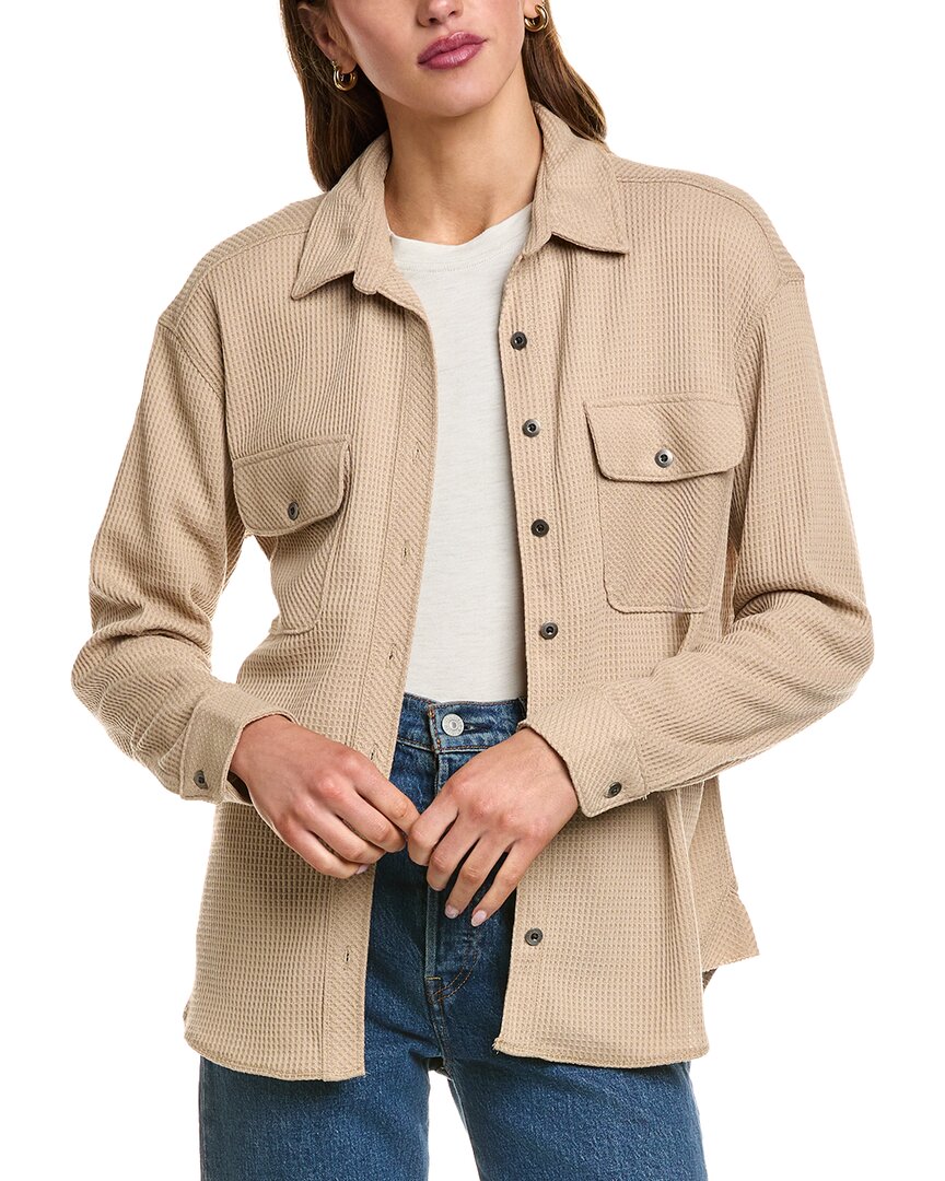 Beachlunchlounge Double Faced Cropped Knit Jacket In Neutral