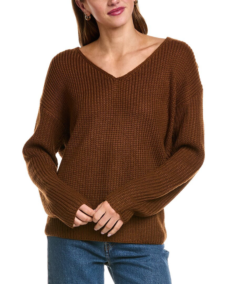 Jak V-neck Sweater In Brown