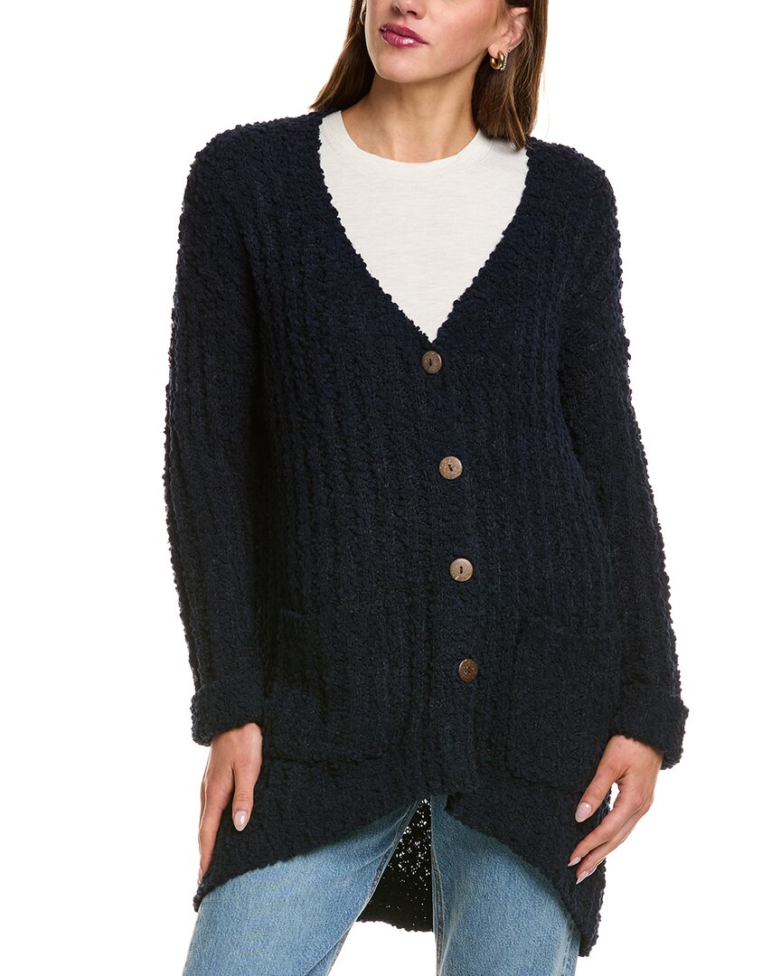 Jak Crewneck Cardigan In Blue