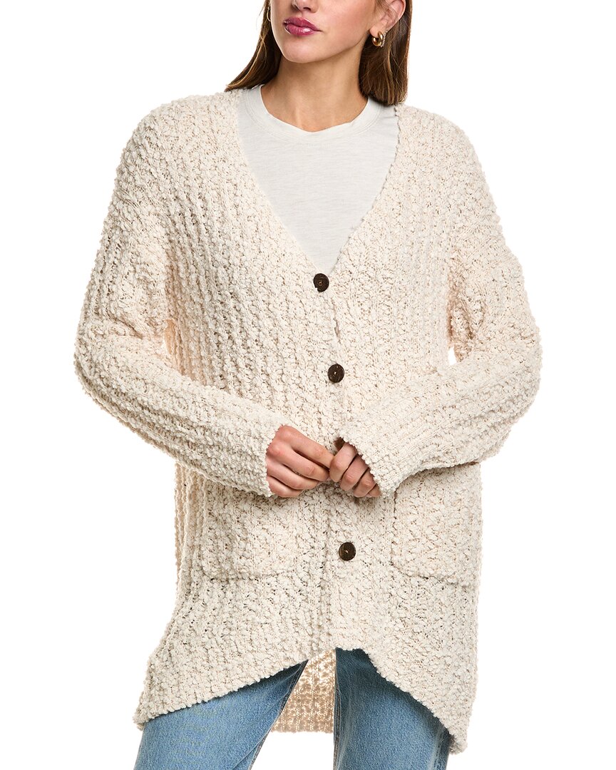 Jak Crewneck Cardigan In Gray