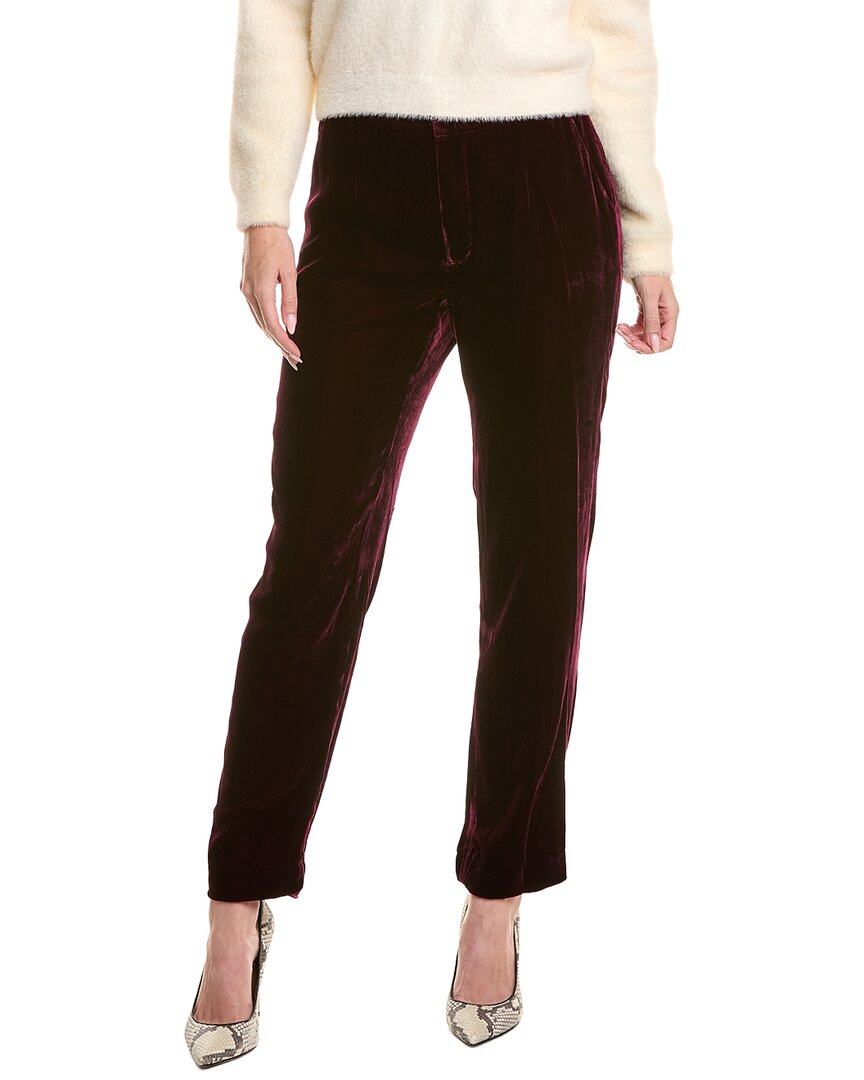 L'agence Rebel Silk-blend Trouser In Red