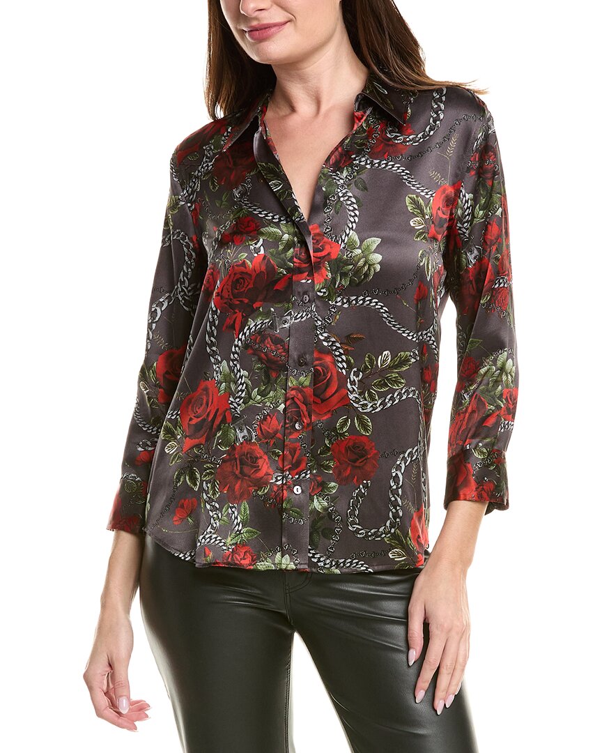 L'agence Dani 3/4-sleeve Silk Blouse
