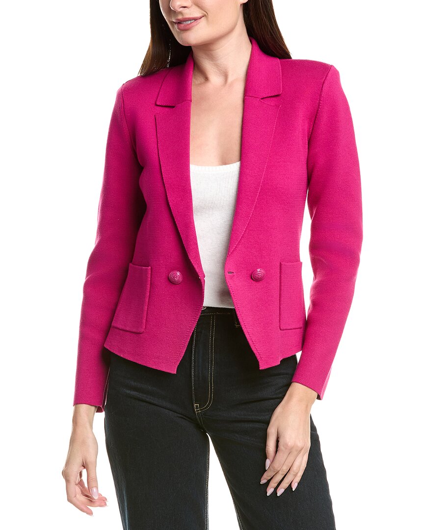 L'agence Sofia Knit Blazer In Pink