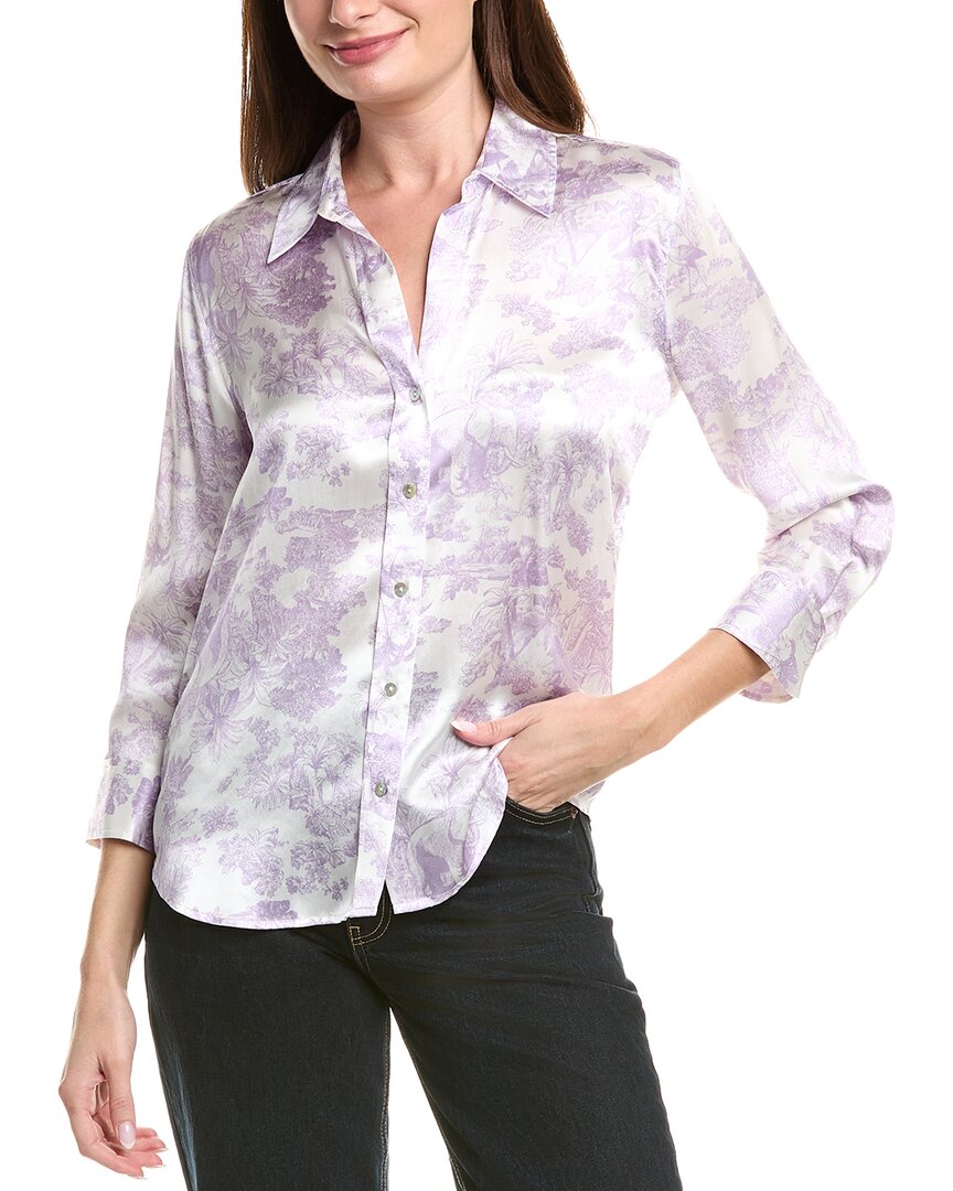 L'agence Dani 3/4-sleeve Silk Blouse