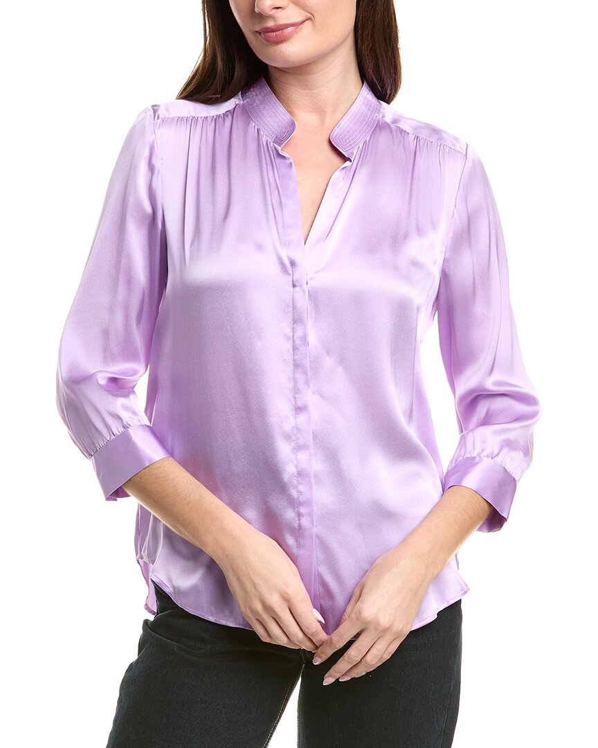 L'agence Brisbane 3/4-sleeve Silk Blouse