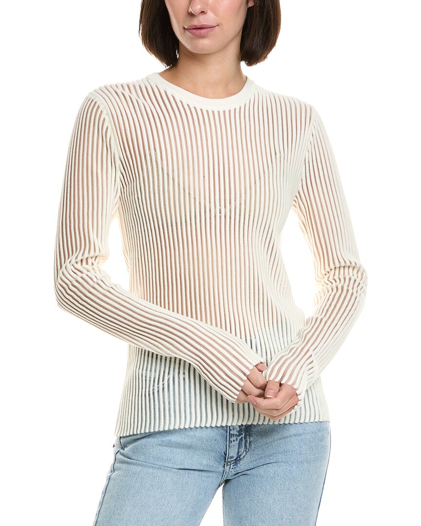 Helmut Lang Shirt Stripe Top In White