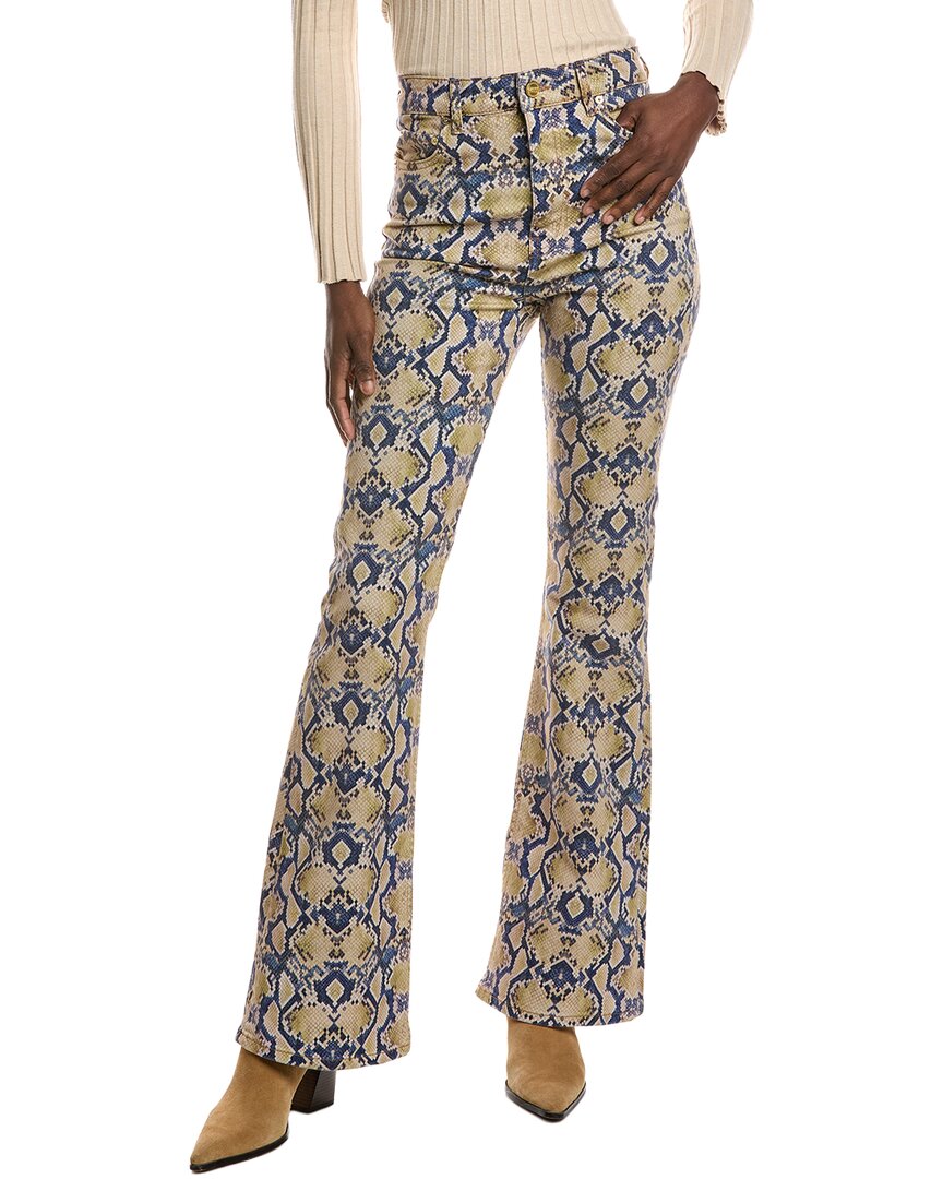 Ganni Iry High-rise Flare Jean In Multi