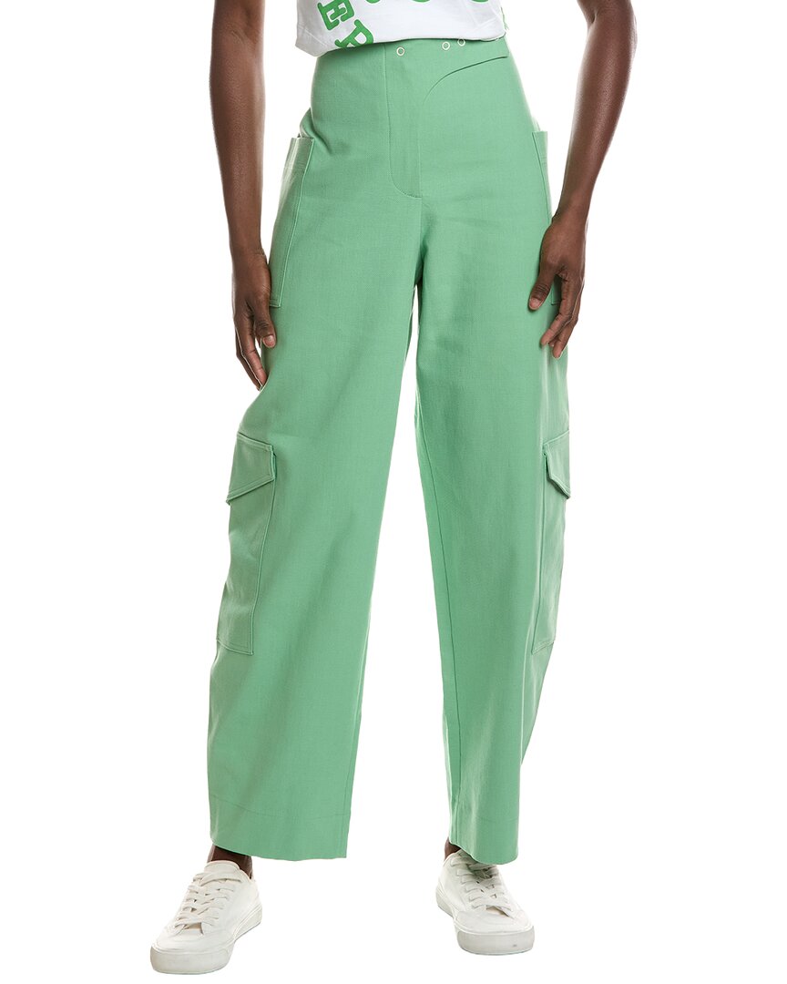 Ganni Suiting Pant In Green