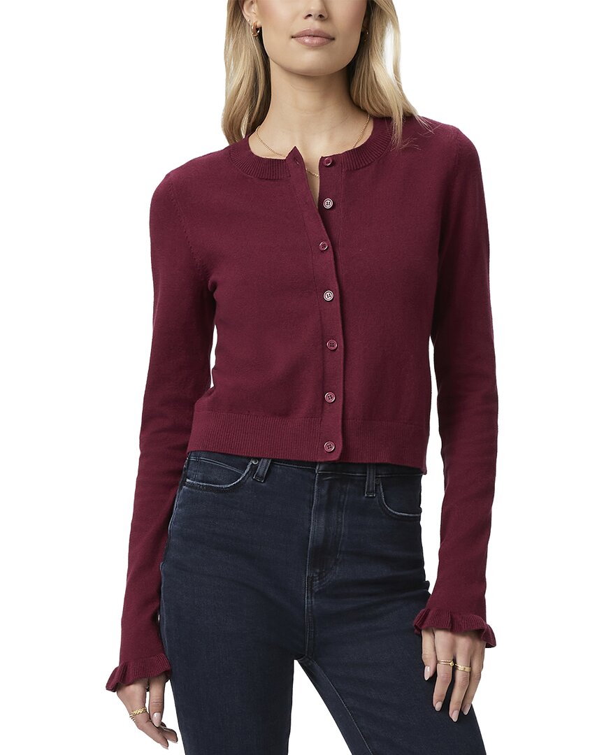 Paige Pomeline Silk-blend Cardigan In Red