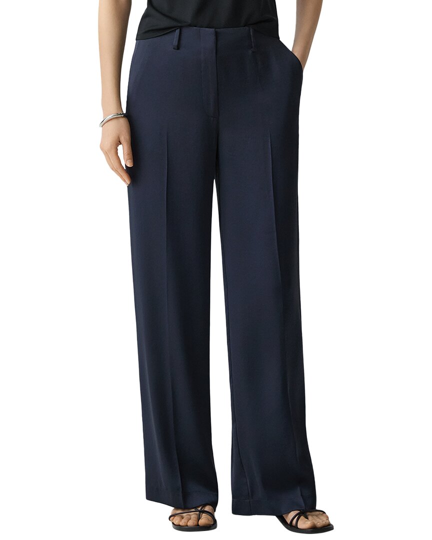 Theory St Classic Pant Linen In Blue