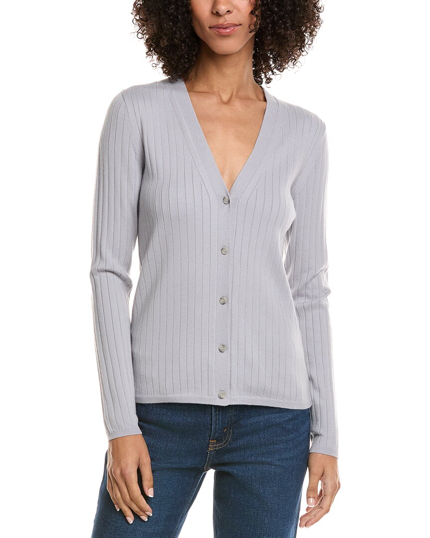 Theory Wide Rib Wool-blend Sweater In Gray