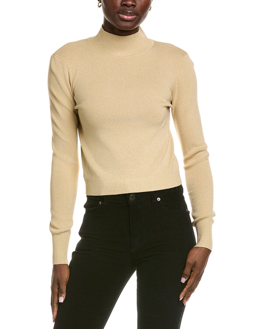 Endless Rose Lurex Crop Top In Neutral