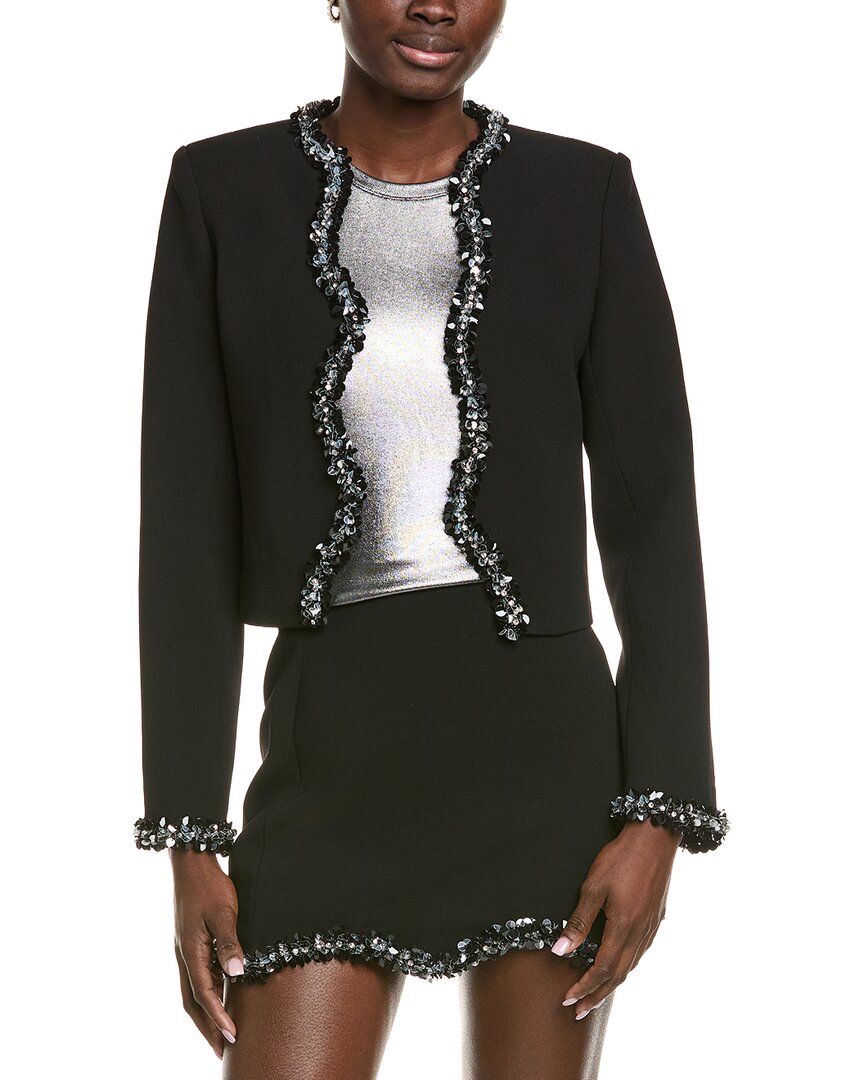 Endless Rose Jewel Scalloped Jacket In Brown