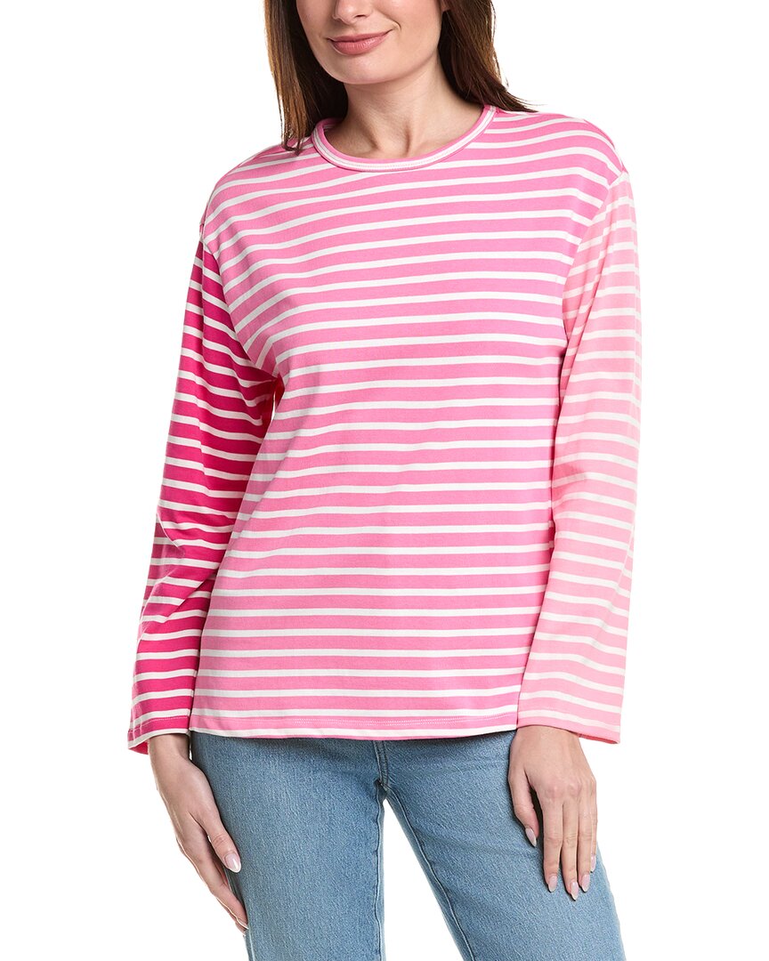English Factory Stripe Colorblocked Shirt In Pink
