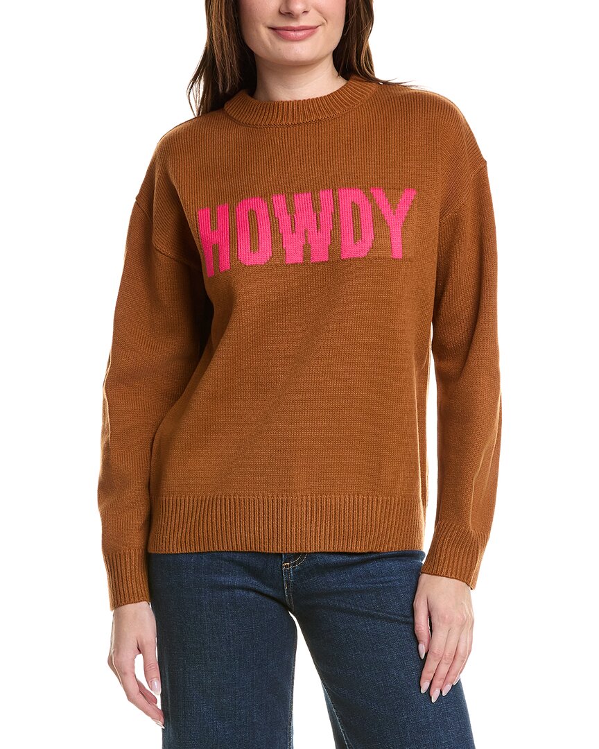 English Factory Crewneck Statement Sweater In Brown