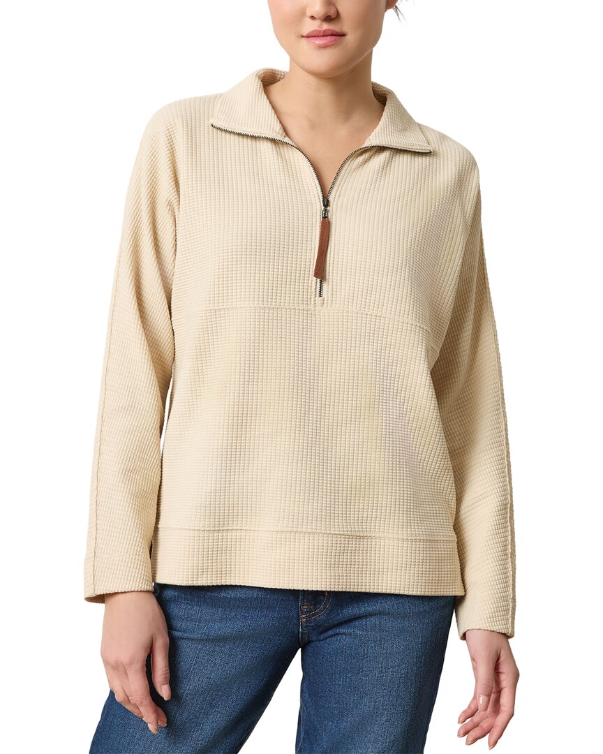Lilla P Dolman Half Zip Pullover In Neutral