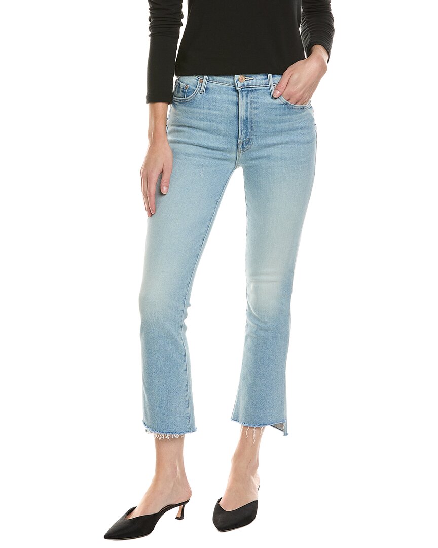 Mother The Insider Step Fray Beaming Crop Jean In Blue