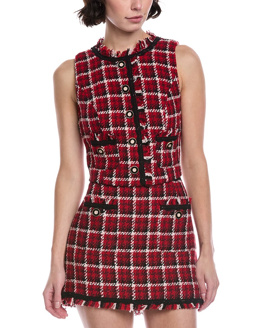 Walter Baker Emilia Wool-blend Top In Red