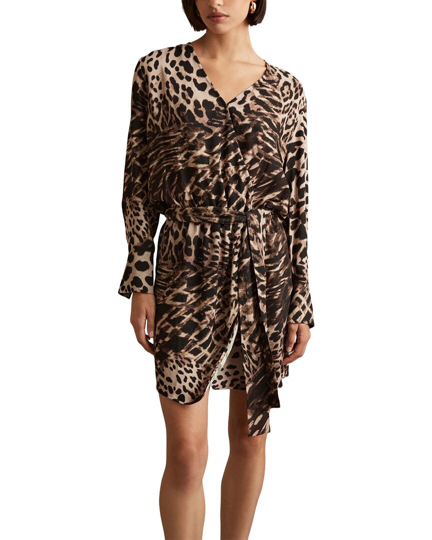 Reiss Zamera Dress In Brown