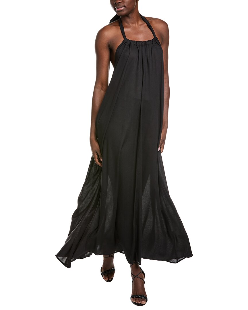 Elan Halter Maxi Dress In Black