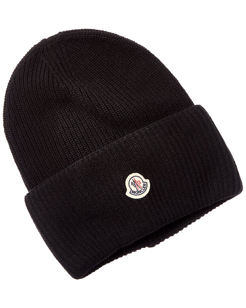 Moncler Wool Beanie In Black
