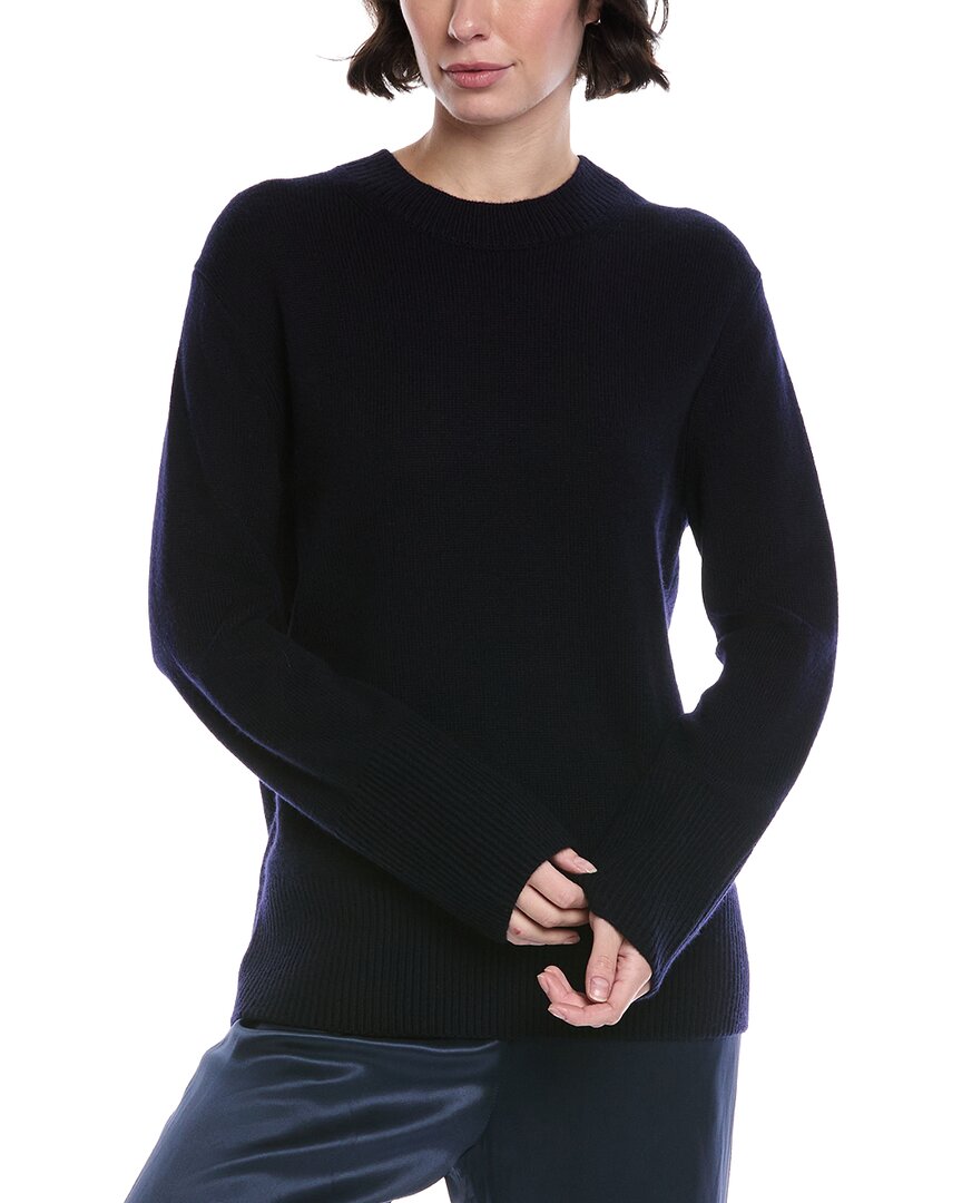 Vince Wool & Cashmere-blend Crew Easy Sweater In Blue