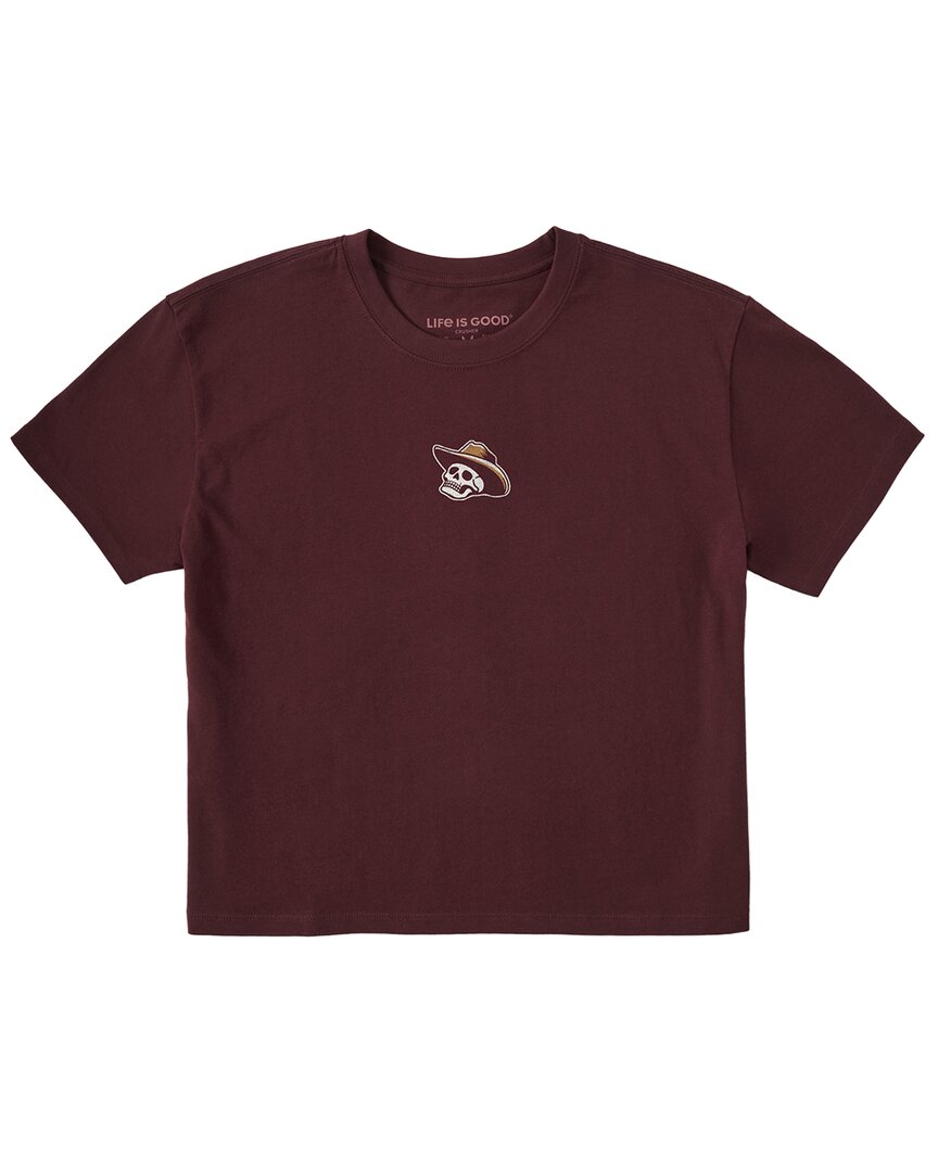 Life Is Good ® Crusher Boxy T-shirt In Burgundy