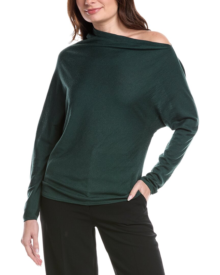 Lafayette 148 New York Asymmetric Sweater In Green