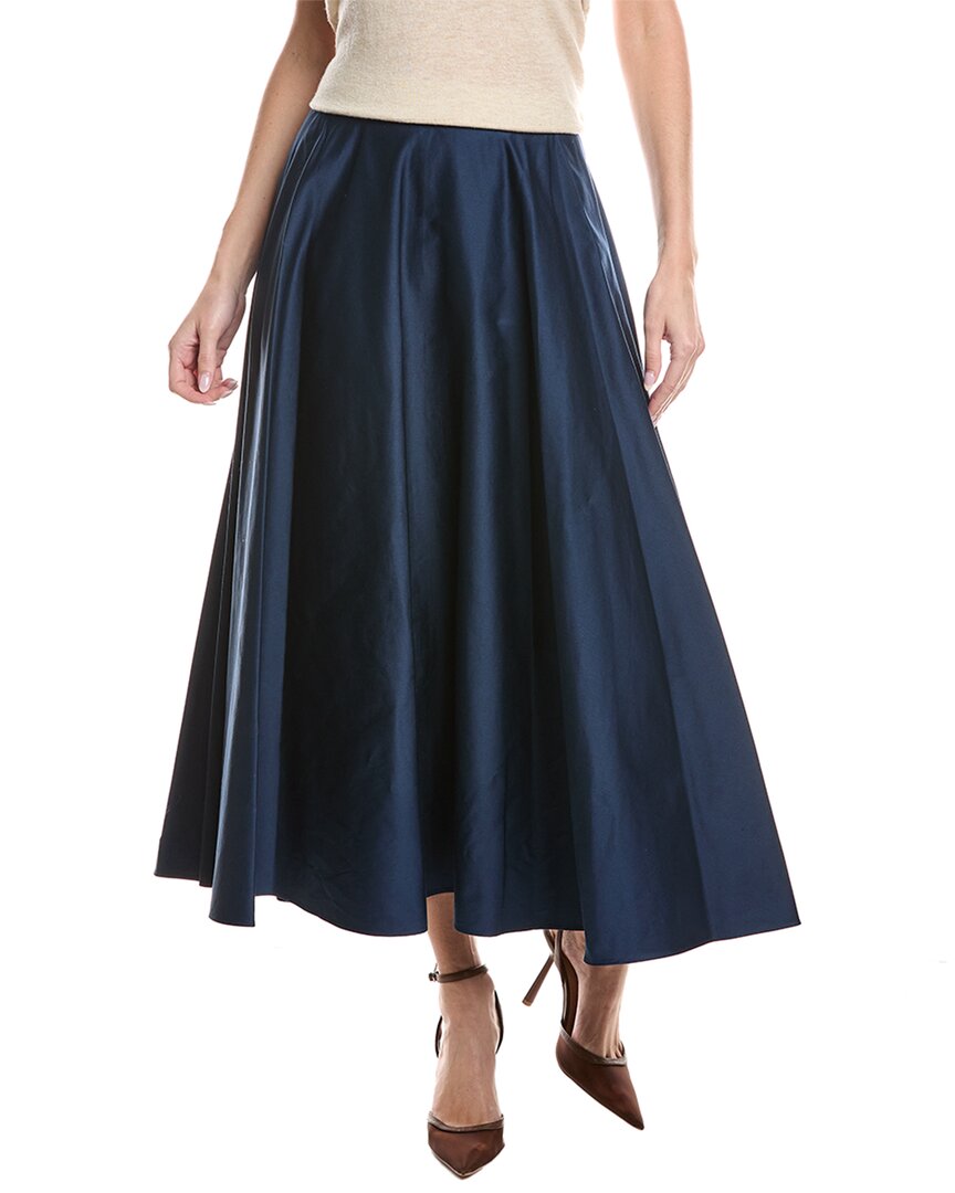 Lafayette 148 New York Helena Midi Skirt In Blue