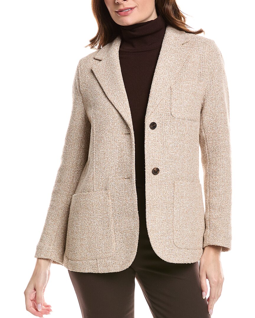 Lafayette 148 New York Three-pocket Blazer In Neutral
