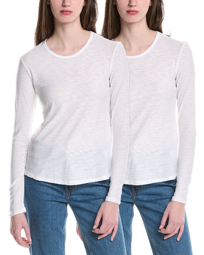 James Perse 2pk Boxy T-shirt In White