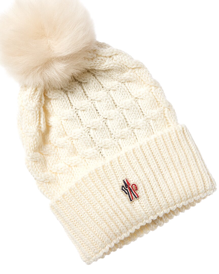 Moncler Wool Beanie In Neutral