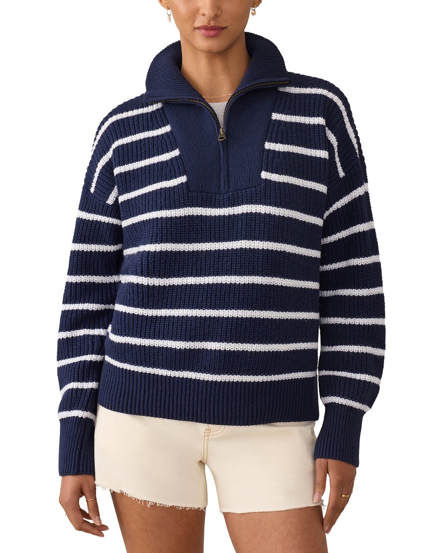 Faherty Mariner Wool-blend Sweater In Blue