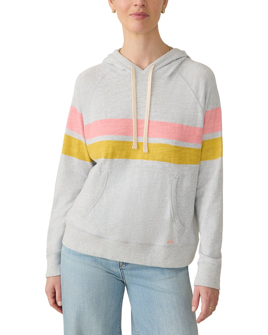 Faherty Sunwashed Slub Hoodie In Gray