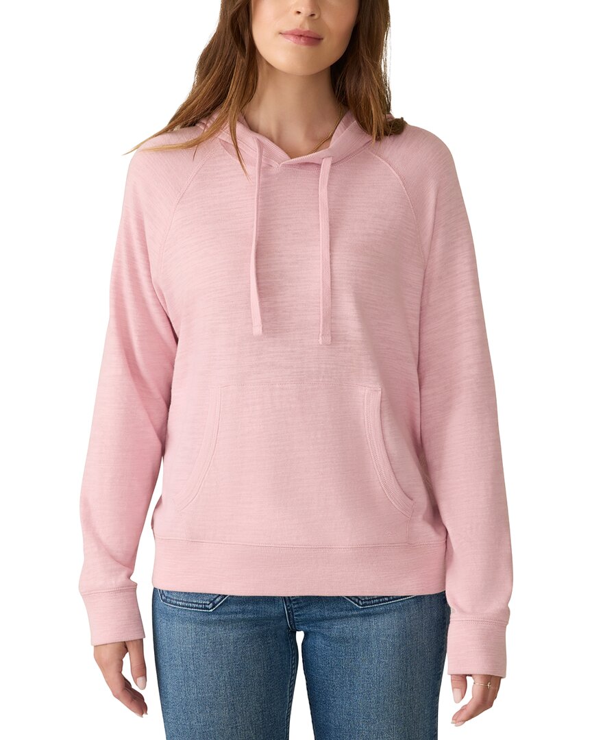 Faherty Sunwashed Slub Hoodie In Pink