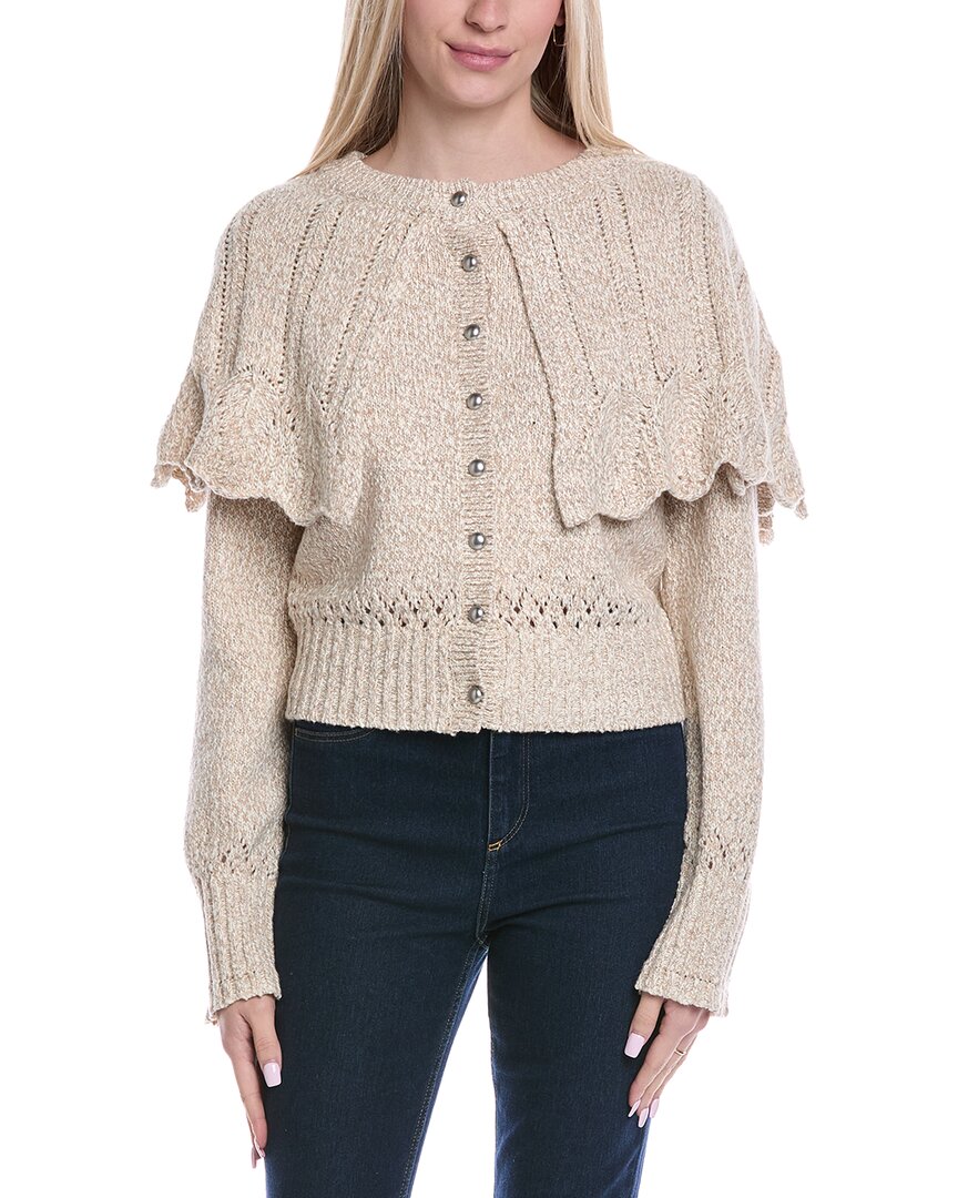 Free People Bali Cape May Wool-blend Sweater In Brown