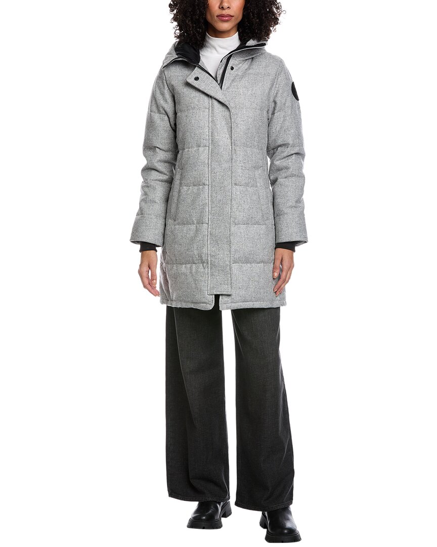 Canada Goose Shelburne Allura Luxe Wool-blend Parka In Gray