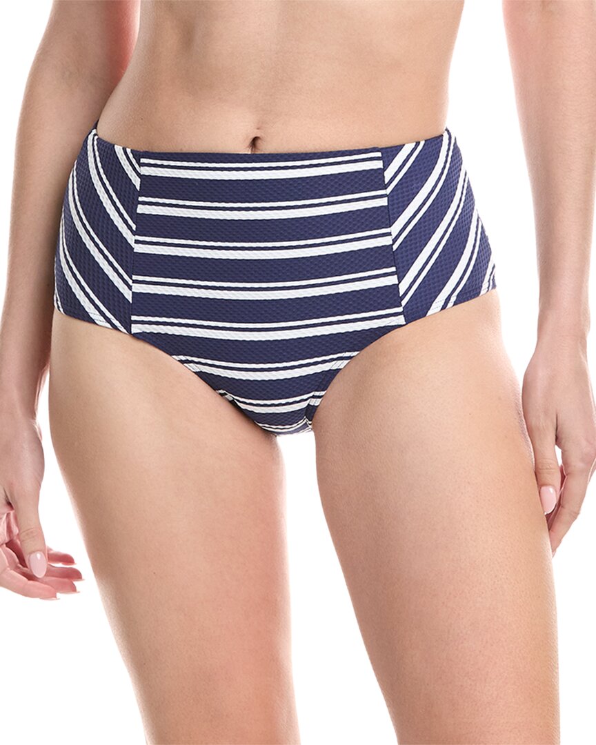 Sea Level Australia Biarritz Paneled High Waist Bottom In Blue