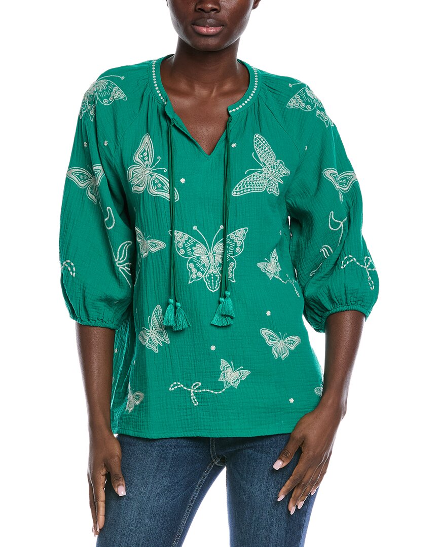 Johnny Was Koleen Blouse In Green